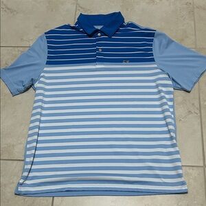 Vineyard Vines Men’s Blue Striped Polo Shirt